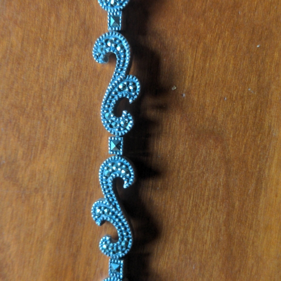Judith Jack sterling silver marcasite bracelet - Picture 2 of 7